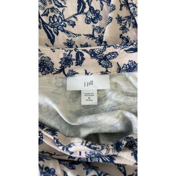 J Jill MP Island Breeze Blush Pink Blue Floral Maxi Dress Fairy Sleeveless Bloom - Picture 9 of 11